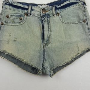 Free People Distressed Five Pocket Cutoff Shorts